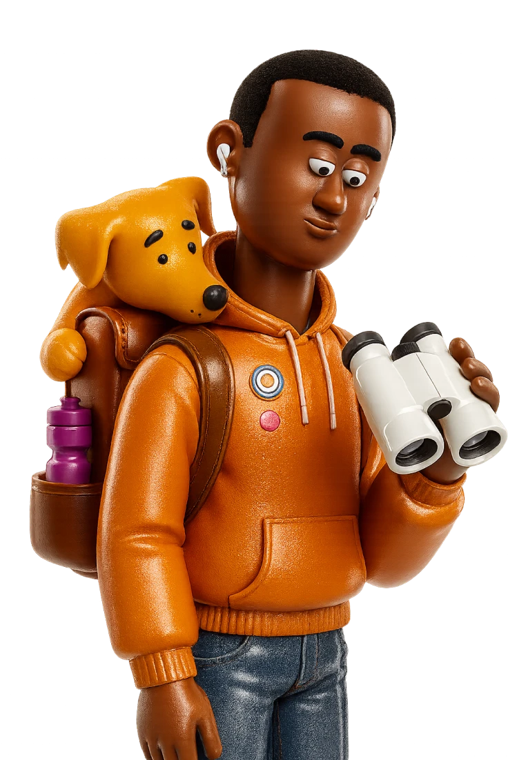 Avatar of a boy holding a binocular
